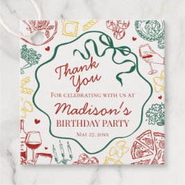 Italian Pasta Holy Cannoli Birthday Party フェイバータグ