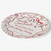 Italian Pasta Holy Cannoli Birthday Party ペーパープレート (アングル)