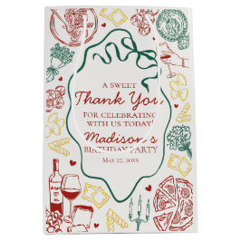 Italian Pasta Holy Cannoli Birthday Party Favor ミディアムペーパーバッグ