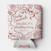 Italian Pasta Holy Cannoli Birthday Party Favor 缶クーラー (裏面)