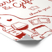 Italian Pasta Party Cards and Gifts Sign ポスター (角)