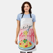 Italian Pasta Spaghettis  エプロン (着用した状態)