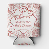 Italian Pasta Special Delivery Baby Shower Favor 缶クーラー (正面)