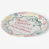 Italian Pasta Thats Amore Bridal Shower ペーパープレート (アングル)