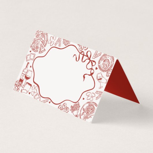 Italian Pasta Thats Amore Place Card Table Decor (正面)