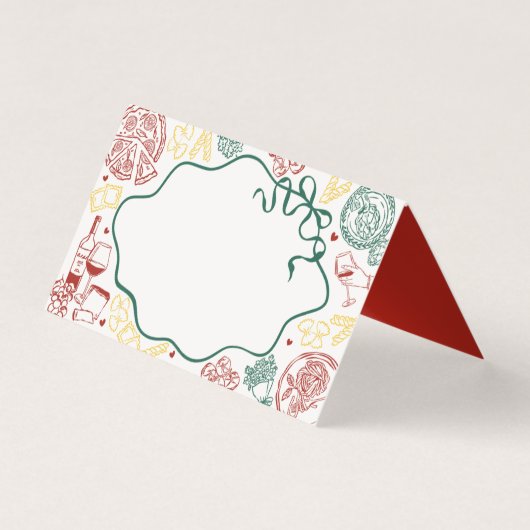 Italian Pasta Thats Amore Place Card Table Decor (正面)