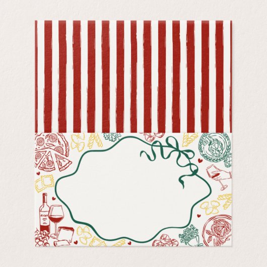 Italian Pasta Thats Amore Place Card Table Decor (外部フラット)