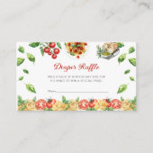 Italian Pasta Themed Diaper Raffle Card エンクロージャーカード (正面)