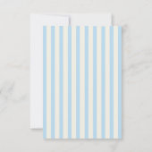 Italian Pastel Blue Stripes Lemons bridal Shower セーブザデート (裏面)