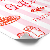 Italian Pizza Baby Shower  Cards and Gifts  ポスター (角)