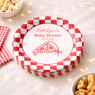 Italian Pizza Baby Shower Paper Plate ペーパープレート