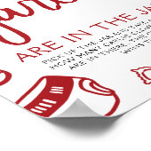 Italian Pizza Guess How Many Garlic Baby Shower  ポスター (角)