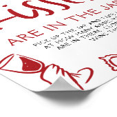 Italian Pizza Guess How Many Kisses Bridal Shower  ポスター (角)