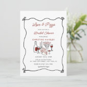 Italian Pizza Modern Bridal Shower Invitation 招待状 (スタンド正面)