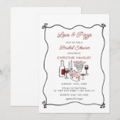 Italian Pizza Modern Bridal Shower Invitation 招待状 (正面/裏面)