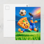 Italian pizza performing dramatic soccer bicycle k ポストカード (正面/裏面)