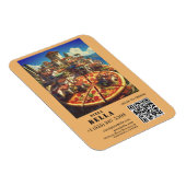Italian Pizza Scan to Order QR Code Custom マグネット (右側)