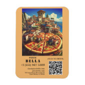 Italian Pizza Scan to Order QR Code Custom マグネット (縦)