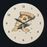 Italian Pizzeria Pizza Kitchen or Restaurant Round ラージ壁時計<br><div class="desc">Bring the warm,  inviting atmosphere of an authentic Italian kitchen into your space with this Italian Pizzeria Pizza Kitchen or Restaurant Round Large Clock. Inspired by classic Italian pizzerias,  this stylish wall clock adds a delicious touch of culinary charm to any kitchen,  dining area,  café,  or restaurant.</div>