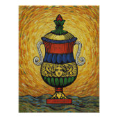 Italian Playing Cards - Ace of Cups, Scopa Coppa ポスター (正面)