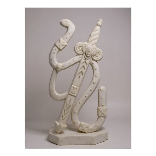 Italian Playing Cards - Ace of Spades ポスター (正面)