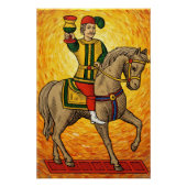 Italian Playing Cards - Cavalier of Cups, Scopa ポスター (正面)