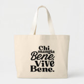 Italian Proverb Market Tote Bag ラージトートバッグ (正面)