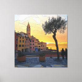 Italian Riviera Sunset Art - Canvas Print キャンバスプリント