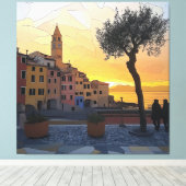 Italian Riviera Sunset Art - Canvas Print キャンバスプリント (インサイチュ (ウッドフロア))