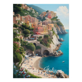 Italian Riviera Travel Poster ポスター