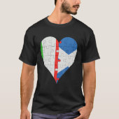 Italian Scottish Flag Heart Tシャツ (正面)