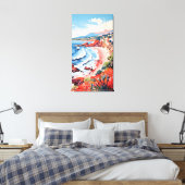 Italian Seaside Village Canvas Wall Art キャンバスプリント (インサイチュ (寝室))