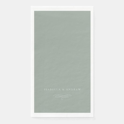 Italian Solid Sage Green Wedding (正面)