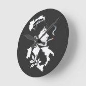 Italian Soul: Minimalist Rome Colosseum & Italy Ma ラウンド壁時計 (傾斜)