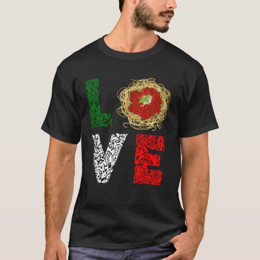Italian Spaghetti Bolognese Parmesan Pasta Noodle Tシャツ (正面)