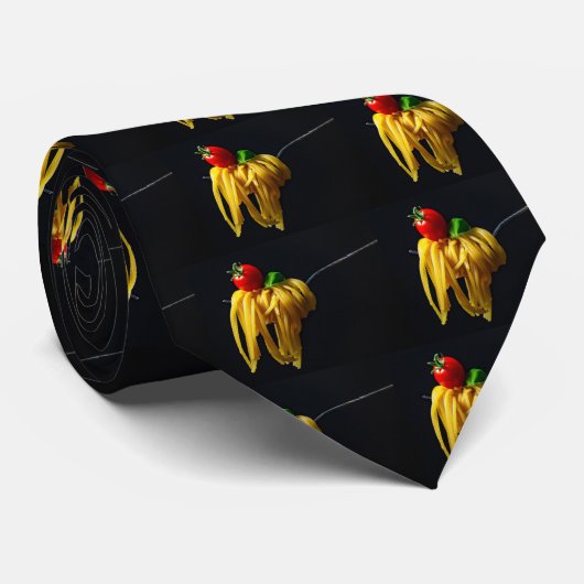 Italian Spaghetti Pasta Tomato Noodle ネクタイ (ロール)