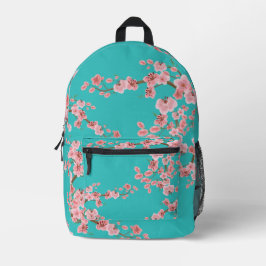 Italian Spring Cherry Blossom Watercolor Backpack プリントバックパック