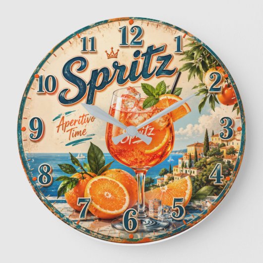 Italian Spritz  ラージ壁時計 (正面)