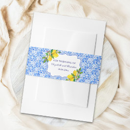 Italian Style Themed Mediterranean Tiles Wedding 招待状ベリーバンド