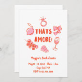 Italian Summer Bachelorette Invitation  招待状 (正面/裏面)