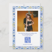 Italian Summer Destination Wedding QR Code セーブザデート (裏面)