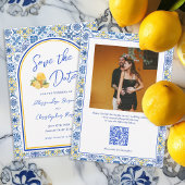 Italian Summer Destination Wedding QR Code セーブザデート