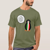 Italian Talking Ms Penguin Personalized Text Men's Tシャツ (正面)