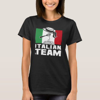 ITALIAN TEAM BLACK femme Tシャツ