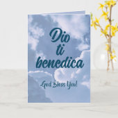 Italian "Thank You" Religious Card / God Bless You カード (黄色い花)