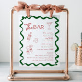 Italian Thats Amore Bridal Shower Bar Menu Cocktai 台座サイン