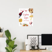 Italian That's Amore Bridal Shower Custom Sign ポスター (ホームオフィス)