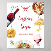 Italian That's Amore Bridal Shower Custom Sign ポスター (正面)