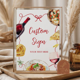 Italian That's Amore Bridal Shower Custom Sign ポスター