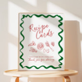 Italian Thats Amore Bridal Shower Recipe Cards 台座サイン